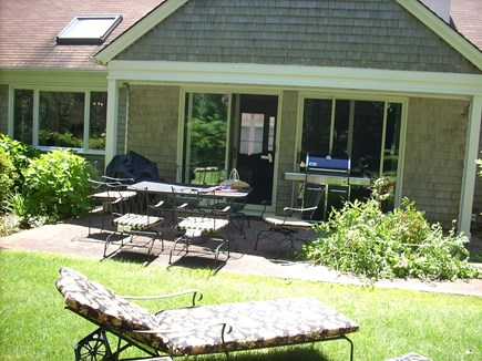 Brewster, Sears Point Community Cape Cod vacation rental - Back Patio/Yard Area