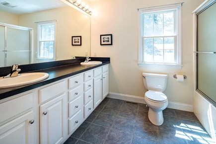 West Yarmouth (Seagull Beach) Cape Cod vacation rental - Master Bath on first floor with tub/shower.