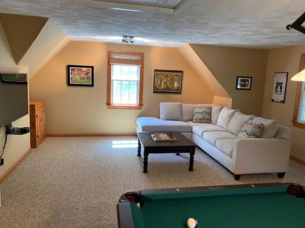 West Yarmouth (Seagull Beach) Cape Cod vacation rental - Pool/family room sectional and TV area.