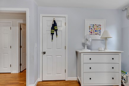 Dennis Cape Cod vacation rental - Bunk room dresser and closet.