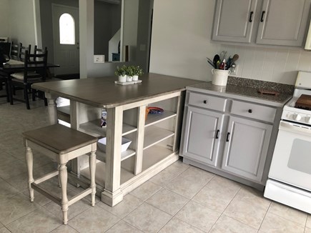 Popponesset, Mashpee Cape Cod vacation rental - Large kitchen with all your meal prep essentials, island seats 4