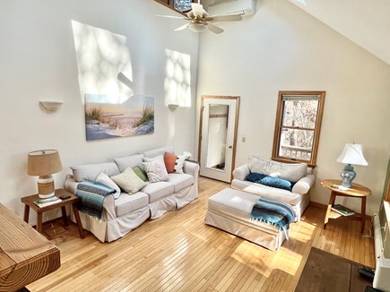 Wellfleet  Cape Cod vacation rental - Our cozy living room with comfy couches and plenty of light.