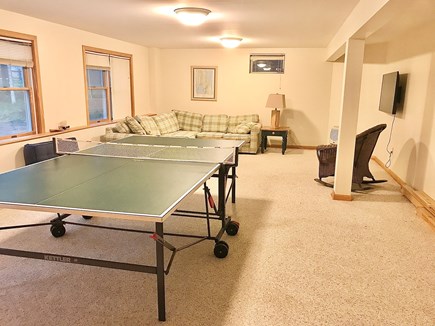 Wellfleet  Cape Cod vacation rental - Game Room complete with Ping Pong, TV and a comfy sectional.