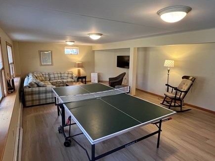 Wellfleet  Cape Cod vacation rental - Walk Out Basement w/ New Flooring Ping Pong TV/Couch area