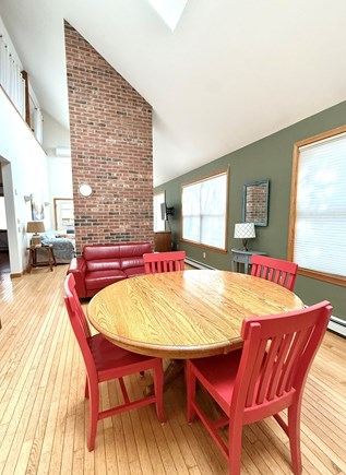 Wellfleet  Cape Cod vacation rental - Dining Room - Table has a leaf and there are extra chairs.