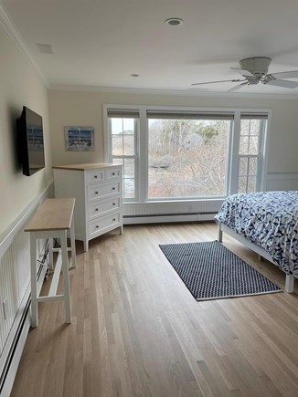 South Chatham Cape Cod vacation rental - Master with wall mounted flat screen TV