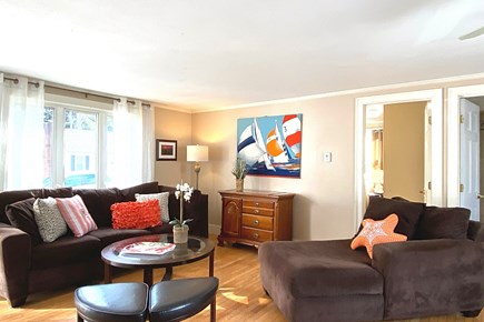 Dennis Port Cape Cod vacation rental - First Living Room With Big Screen TV