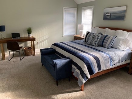Orleans Cape Cod vacation rental - Master: super comfy bed, vaulted ceilings, huge bath and closet!