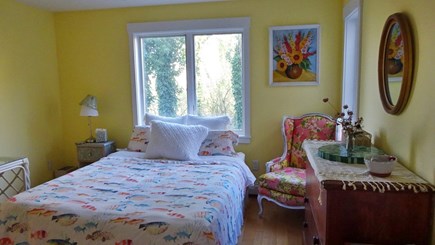 Wellfleet Cape Cod vacation rental - First floor bedroom with a shower bath.