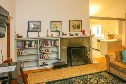 Wellfleet Cape Cod vacation rental - Open living room with TV, Wi-Fi, window A/C
