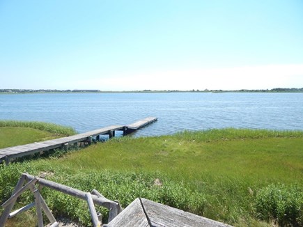 West Yarmouth Cape Cod vacation rental - View of Lewis Pond from dock area