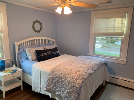 Dennis, Mayflower Beach  Cape Cod vacation rental - Master queen upper with ceiling fan and Central AC
