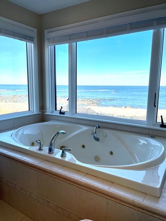 Sandwich Cape Cod vacation rental - Jacuzzi in master bath with views of the beach