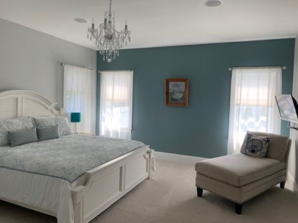 Sagamore Beach Cape Cod vacation rental - Master Bedroom overlooking the Pool