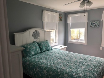 Dennis Port Cape Cod vacation rental - Downstairs bedroom; queen bed with tv and half bath