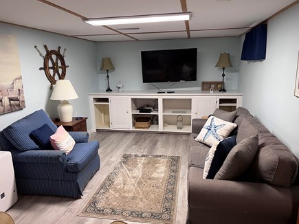 North Falmouth Cape Cod vacation rental - Basement TV room