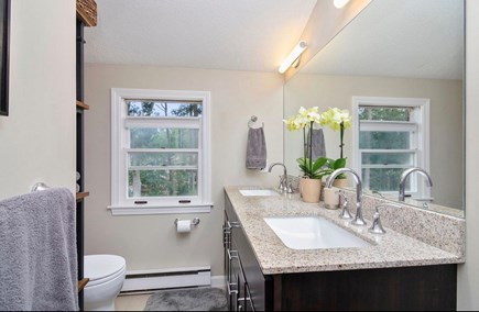 Eastham Cape Cod vacation rental - Master bathroom with walk in shower and double vanity