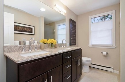 Eastham Cape Cod vacation rental - 1st floor bathroom with walk in shower and double vanity