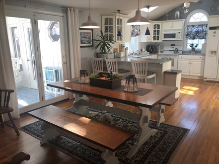 Falmouth, Maravista Cape Cod vacation rental - Open concept farm house dining room open to three season porch