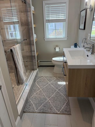 Falmouth, Maravista Cape Cod vacation rental - New bathroom with all the the amenities and shower bench