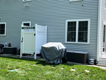 Dennis Cape Cod vacation rental - Outdoor shower and bar-b-que.