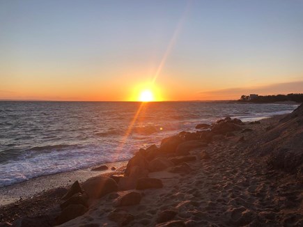 Falmouth Cape Cod vacation rental - Sunset at Menauhant Beach