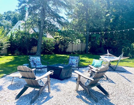 East Falmouth Cape Cod vacation rental - Enjoy the firepit, or relax on the hammock.