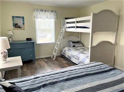 Dennis Port Cape Cod vacation rental - 3rd bedroom with queen and 2 bunks