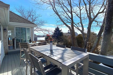West Yarmouth Cape Cod vacation rental - Outdoor Dining with a water view and cool southeasterly breezes!