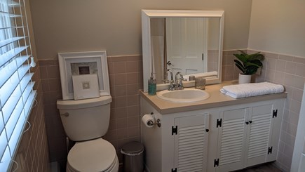 W. Chatham Cape Cod vacation rental - Upstairs bathroom (before mirror and pictures hung)