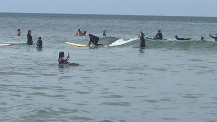 Eastham Cape Cod vacation rental - Surfing lessons in full swing at Marconi beach