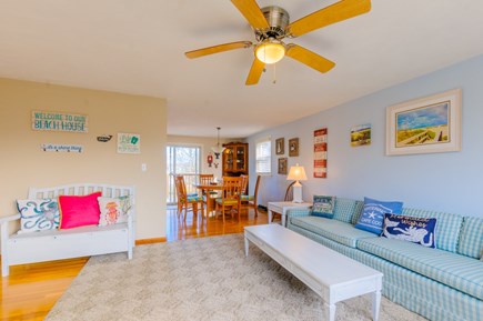 Sandwich Cape Cod vacation rental - Living Room opens to Dining area in Kitchen