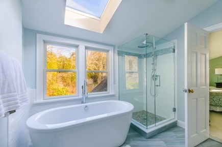 East Sandwich Cape Cod vacation rental - Private Master Bath with shower & soaking tub.