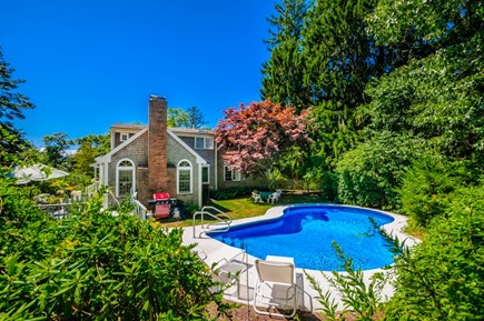 East Sandwich Cape Cod vacation rental - Inground pool (unheated) surround by privacy landscaping