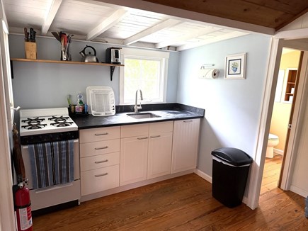 Harwichport Cape Cod vacation rental - Small kitchen is fully stocked with all your cooking needs!