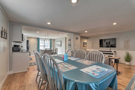 E Falmouth close to Washburn I Cape Cod vacation rental - Walk out the back sliding door onto the patio and fire pit area !