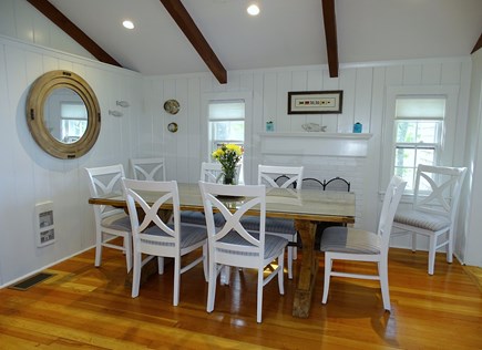 Bass River, West Dennis Cape Cod vacation rental - Rustic farmers table to add to the cottage's Cape Cod charm