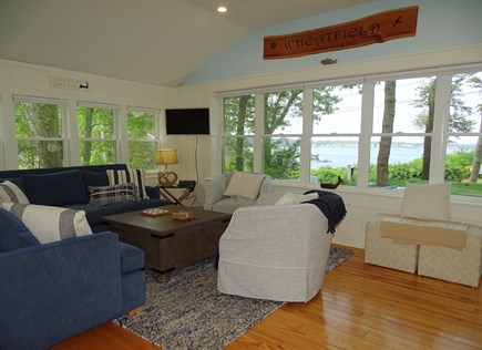 Bass River, West Dennis Cape Cod vacation rental - Views of the marsh to the left and the River and Cove in front!