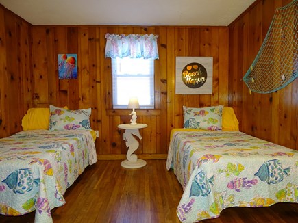 Yarmouth Cape Cod vacation rental - Fish bedroom, new twin memory foam mattresses, new furnishings