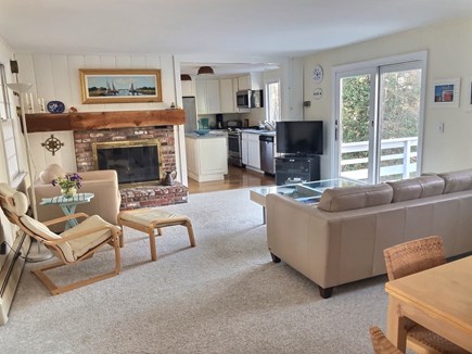 East Orleans/Nauset Beach Cape Cod vacation rental - Family room opens to kitchen and glass door to deck