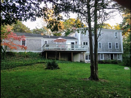 East Orleans/Nauset Beach Cape Cod vacation rental - Backyard, house with deck.