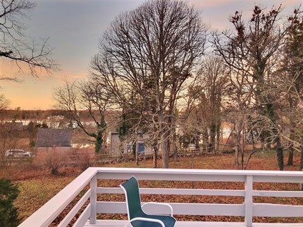 East Orleans/Nauset Beach Cape Cod vacation rental - Back deck winter viewshowing Meetinghouse Pond. two-blocks north.