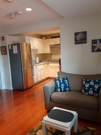 Dennis, The Beachside Condo Cape Cod vacation rental - Living room/kitchen