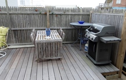 Provincetown Cape Cod vacation rental - Dining on back deck, handy gas grille