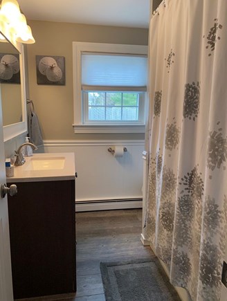 South Yarmouth Cape Cod vacation rental - Bathroom central to guest bedrooms w/ bathtub and shower.