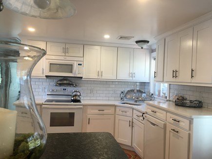 Centerville -Lake Wequaquet Cape Cod vacation rental - New sunny kitchen equipped with amenities while enjoying a view!