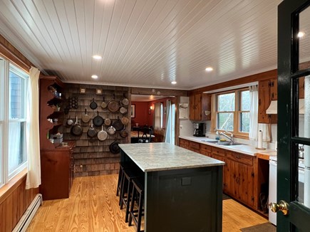 Eastham Cape Cod vacation rental - Fully equipped kitchen, stool seating for 3 at island.