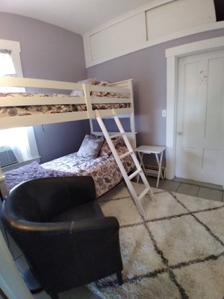 Dennis Port Cape Cod vacation rental - Twin bunk bedroom next to downstairs bathroom
