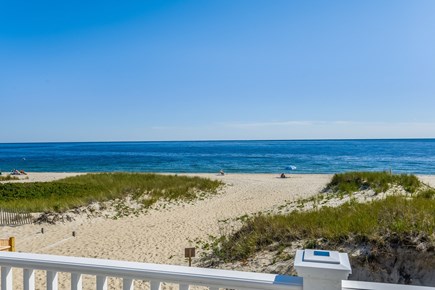 Centerville, Craigville Beach Road Cape Cod vacation rental - View of the private beach from the large deck.