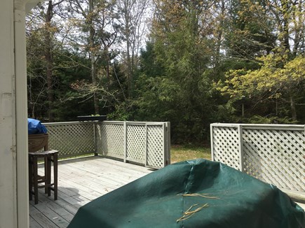 New Seabury Cape Cod vacation rental - Large Deck with outside table and grill.